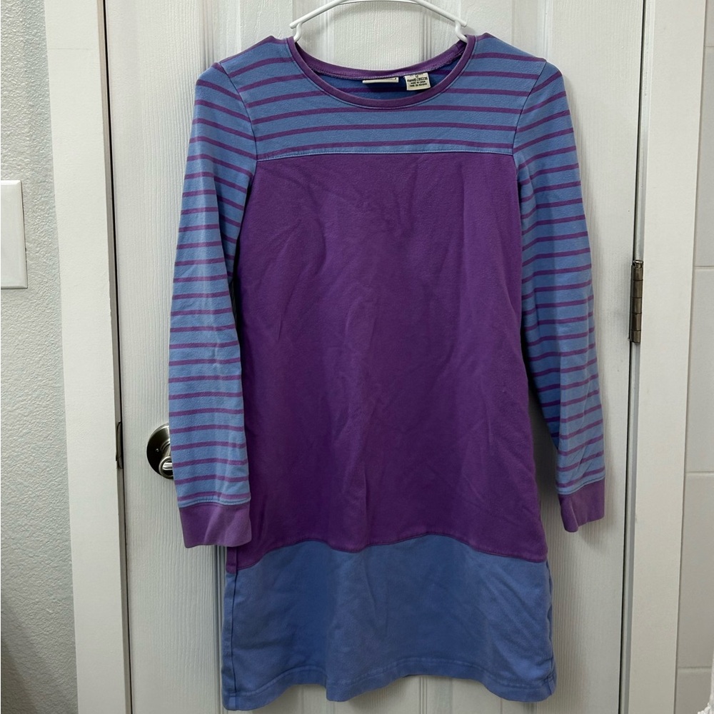 L.L. Bean Purple and Blue Striped Shirt